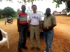 Sengbey (L), Jon, Rev. Weekie (R)