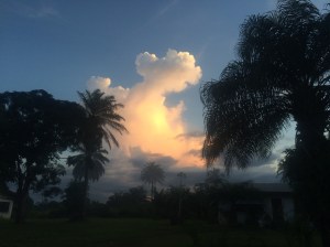 Sunset across from my guesthouse.
